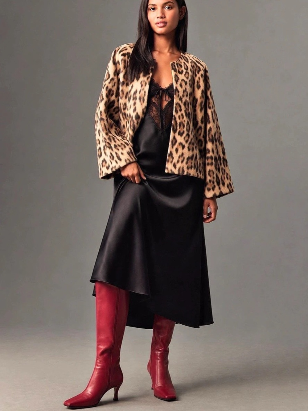 Anthropologie Leopard Print Boxy Jacket – One Size, Like New